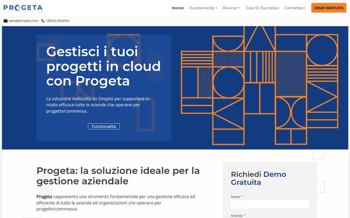 Screenshot of progeta.com