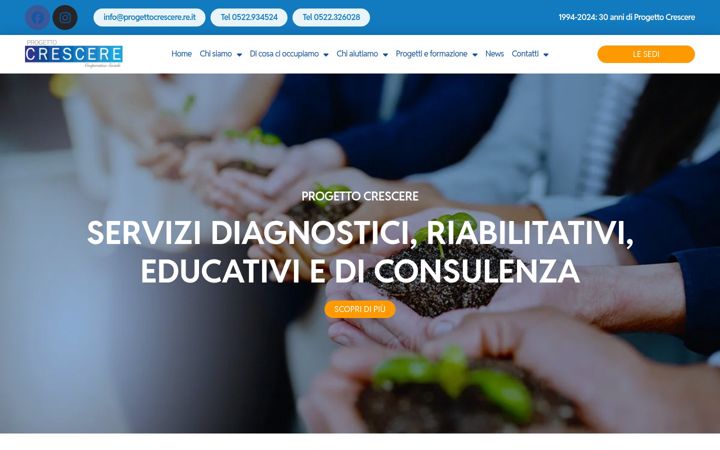 Screenshot of progettocrescere.re.it