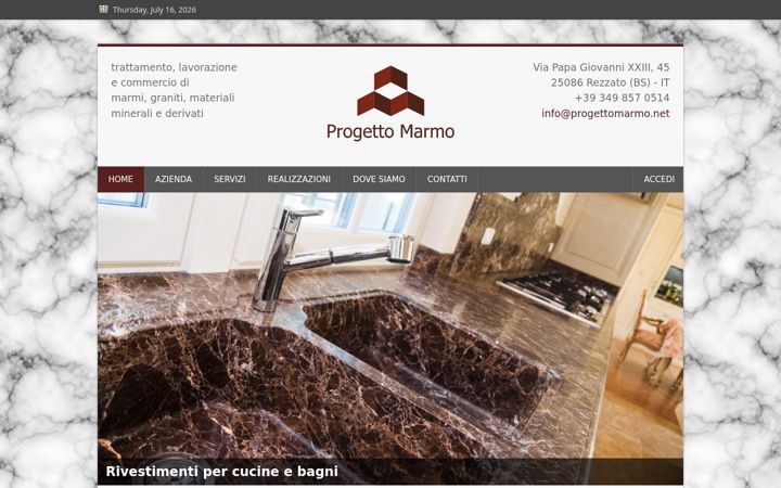 Skärmbild av progettomarmo.net