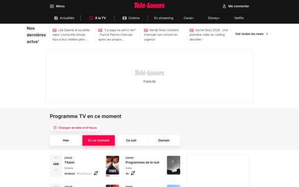 Screenshot of programme-tv.net