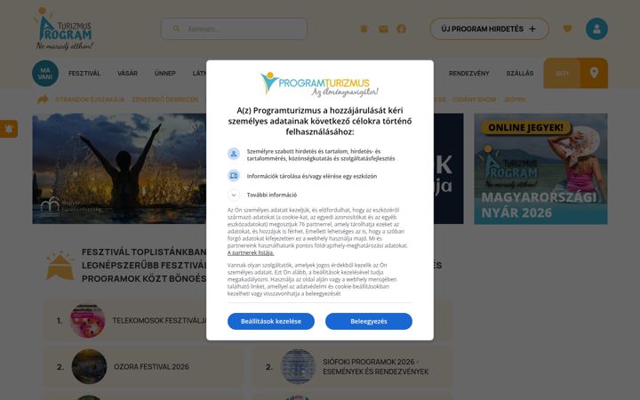 Screenshot of programturizmus.hu