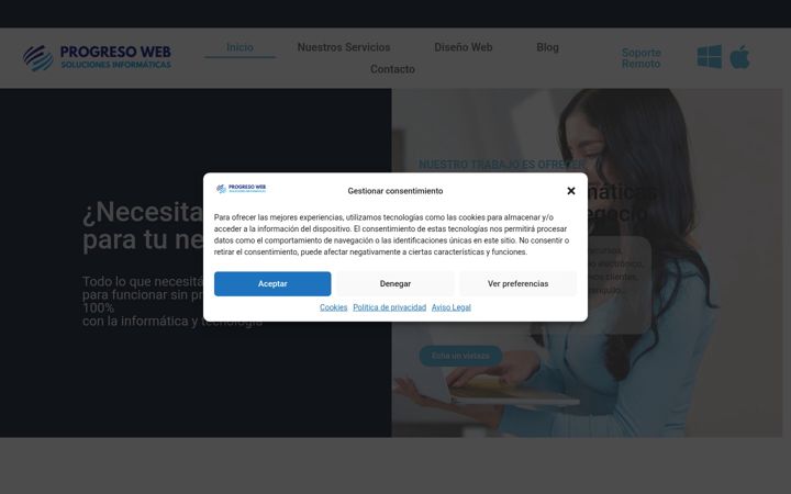 Screenshot of progresoweb.net