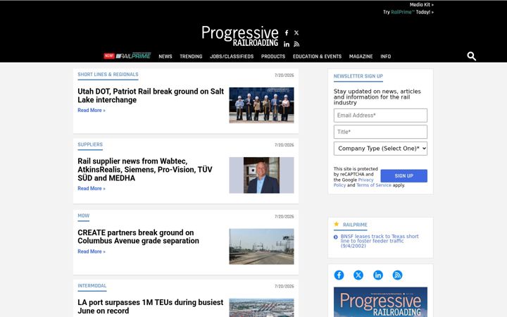 Captura de pantalla de progressiverailroading.com