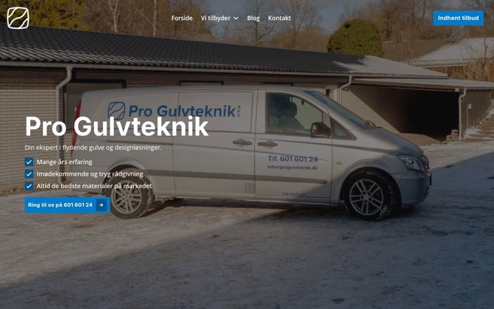 Screenshot von progulvteknik.dk