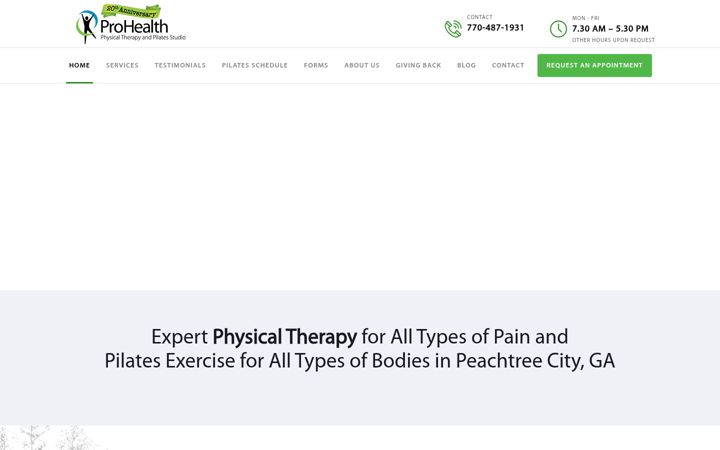 Screenshot ta' prohealthga.com