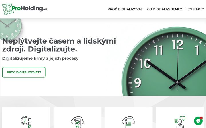 Screenshot von proholding.cz