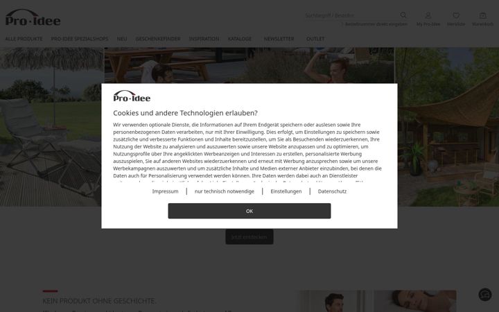 Screenshot of proidee.de