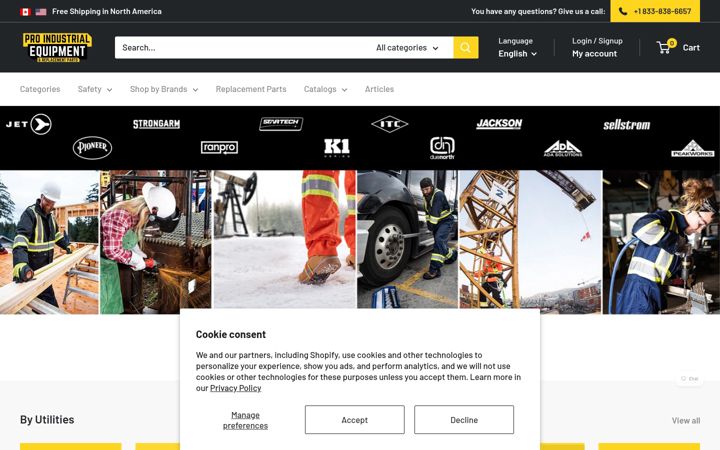 Screenshot of proindustrialequipment.com