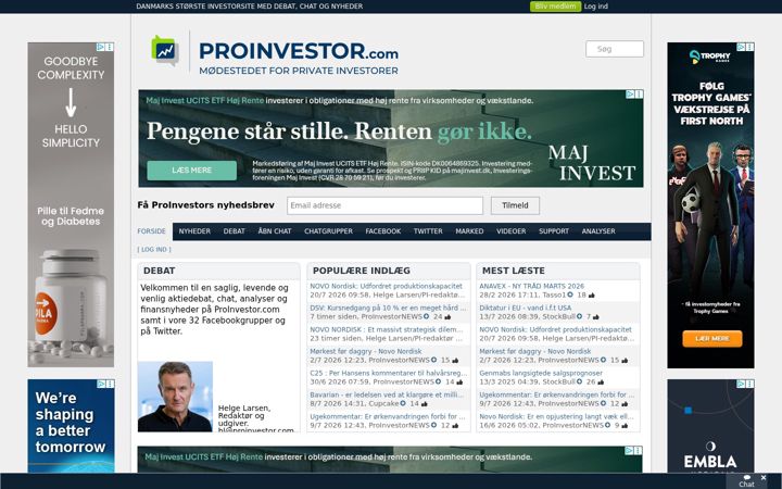 Screenshot of proinvestor.com