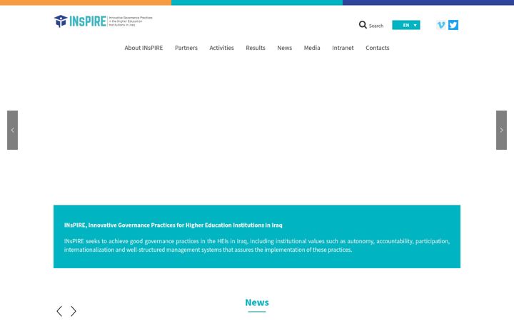 Screenshot of projectinspire.eu