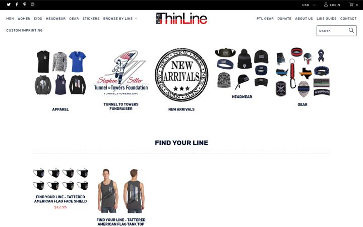 Captura de pantalla de projectthinline.com