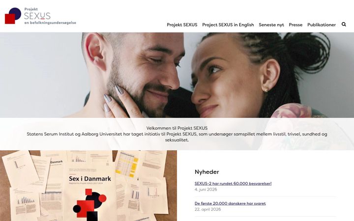 Screenshot of projektsexus.dk
