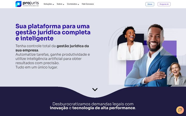 Screenshot of projuris.com.br