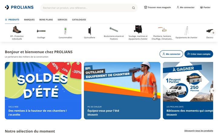 Screenshot of prolians.fr