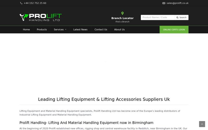 Screenshot of prolift.co.uk
