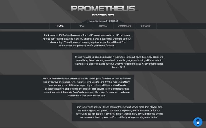 Skærmbillede af prombot.co.uk