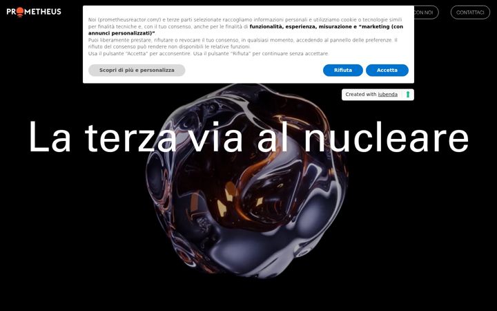 Snímek obrazovky prometheusreactor.com