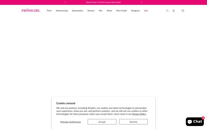 Screenshot of promgirl.com