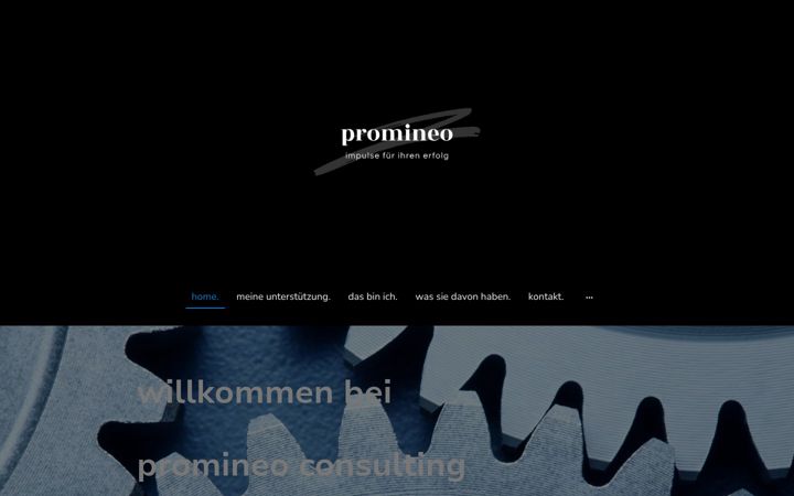Skærmbillede af promineo.de