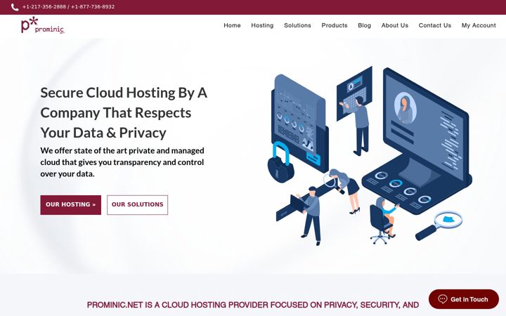 Screenshot of prominic.net