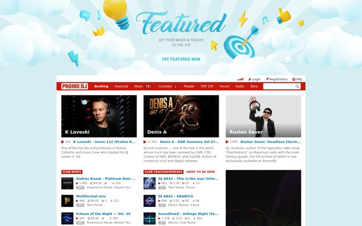 Screenshot of promodj.com