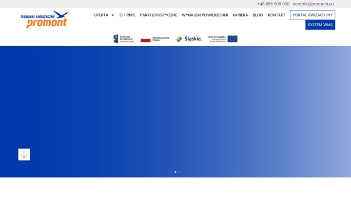 Screenshot van promont.eu