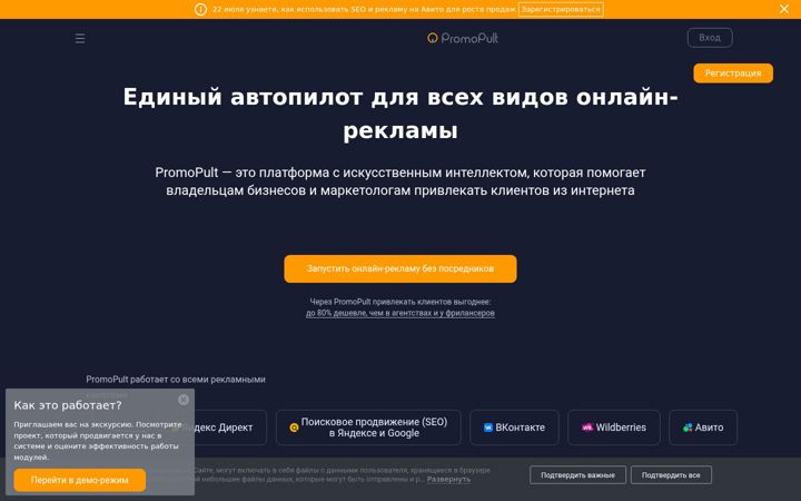 Snímek obrazovky promopult.ru