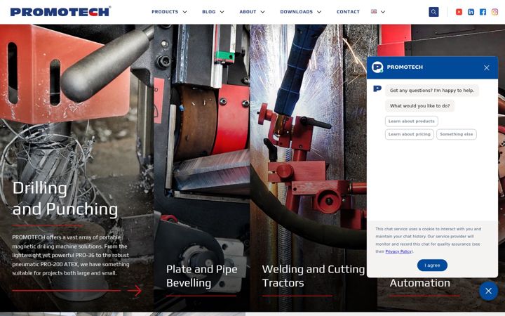 Screenshot ta' promotech.eu