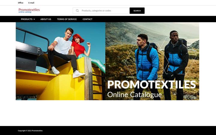 Screenshot of promotextiles.eu