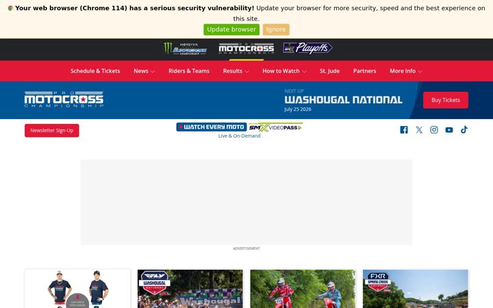 Screenshot von promotocross.com