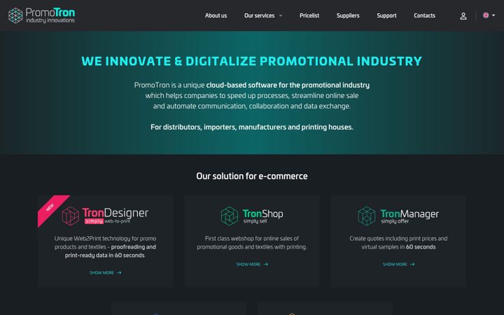 Screenshot of promotron.com