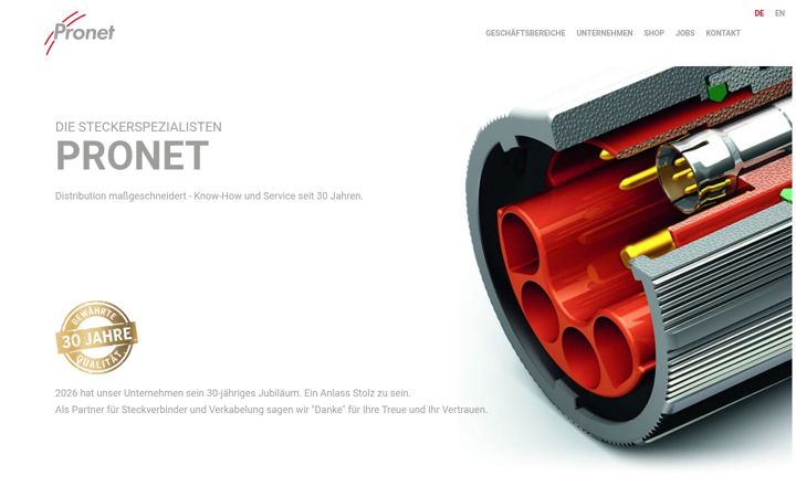 Screenshot of pronet-connectivity.de