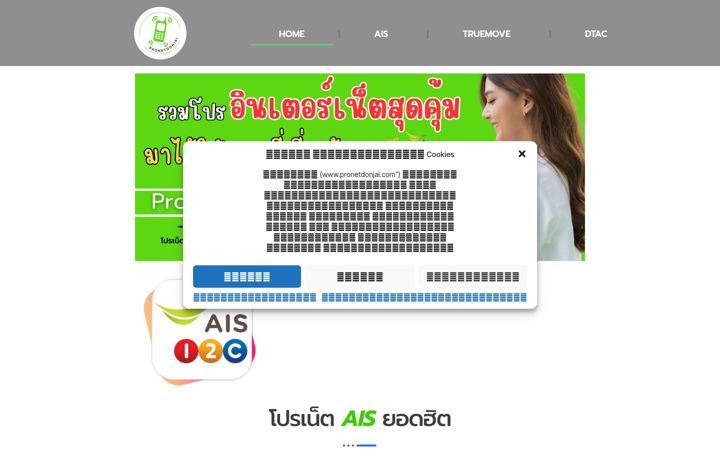 Screenshot of pronetdonjai.com