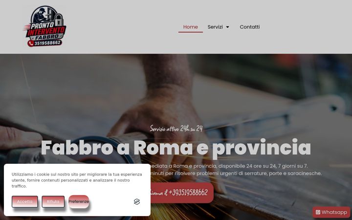Skjermbilde av pronto-intervento-fabbro.com