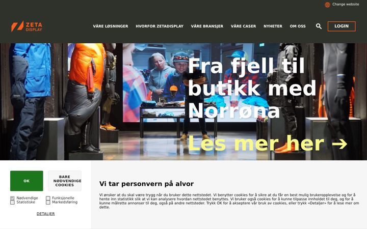 Screenshot of prontotv.no