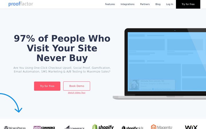 Screenshot of prooffactor.com