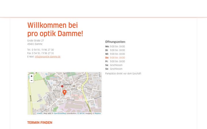 Screenshot ta' prooptik-damme.de
