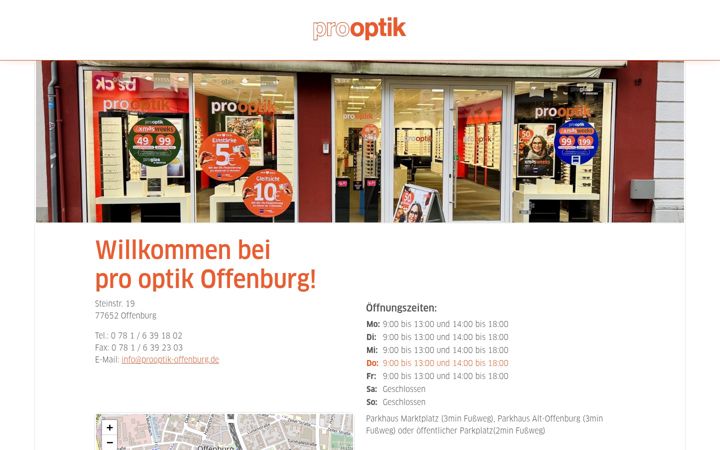 Snímek obrazovky prooptik-offenburg.de