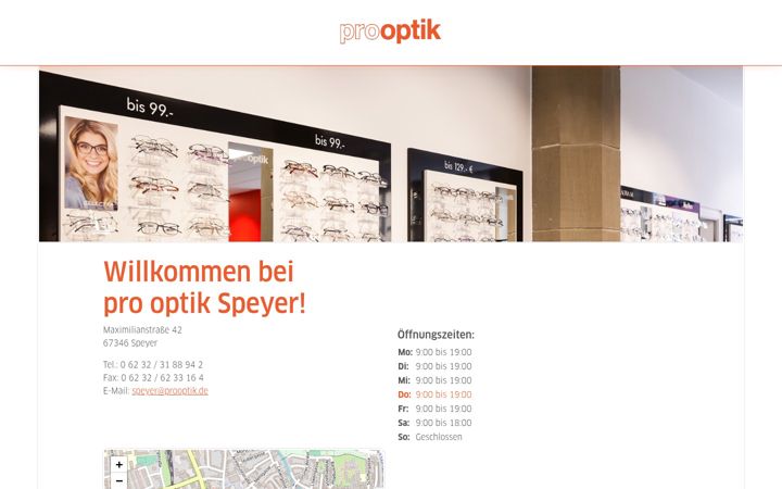 Skærmbillede af prooptik-speyer.de