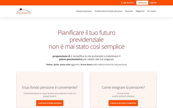 Captura de pantalla de propensione.it