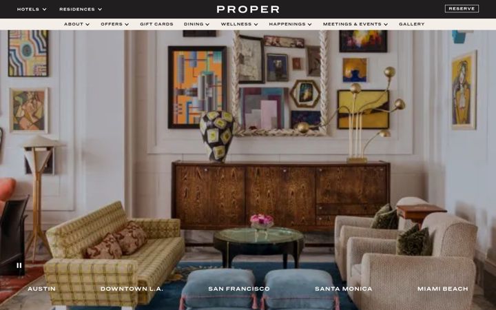 Screenshot of properhotel.com