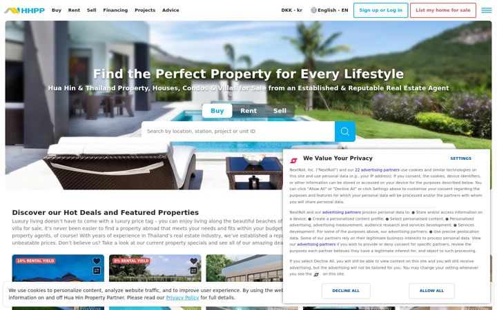 Screenshot of property-hua-hin.com