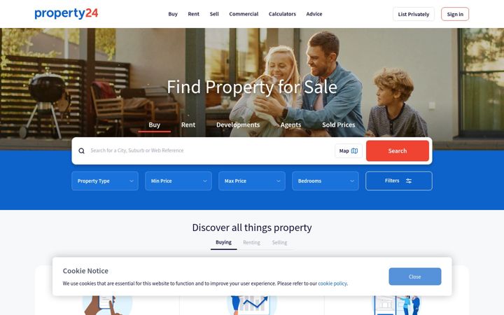 Екранна снимка на property24.com