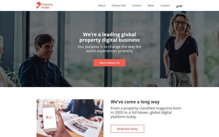 Screenshot of propertyfinder.com