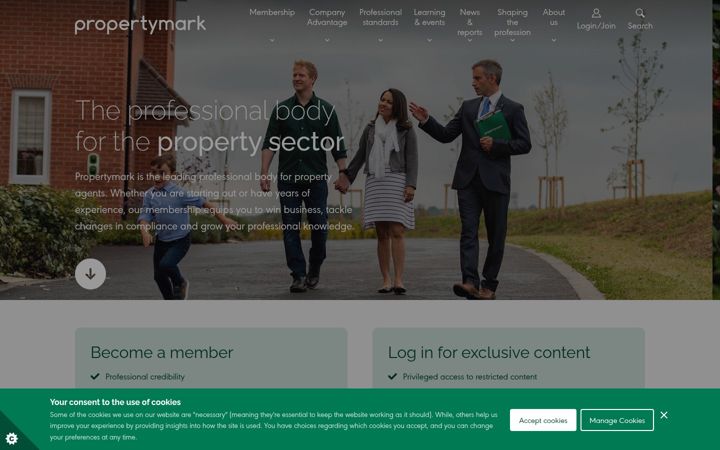Screenshot of propertymark.co.uk