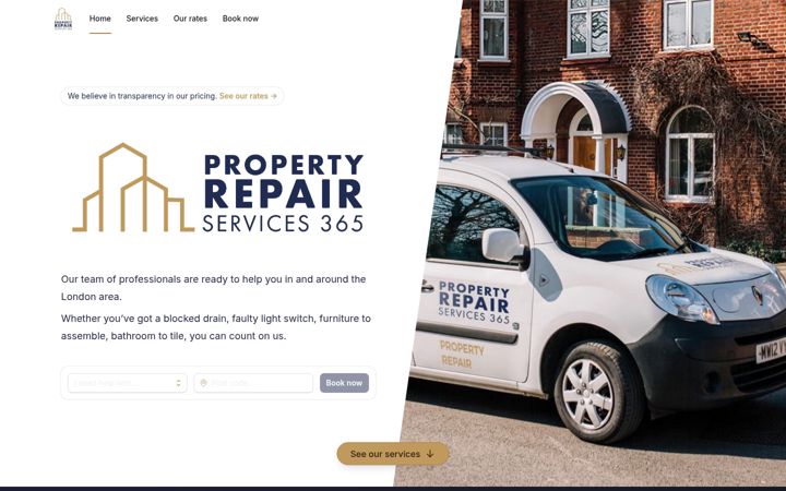 Screenshot of propertyrepair365.co.uk