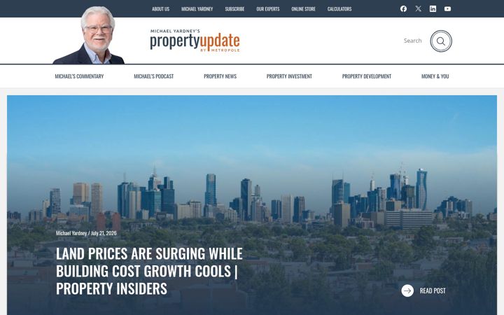 Screenshot of propertyupdate.com.au