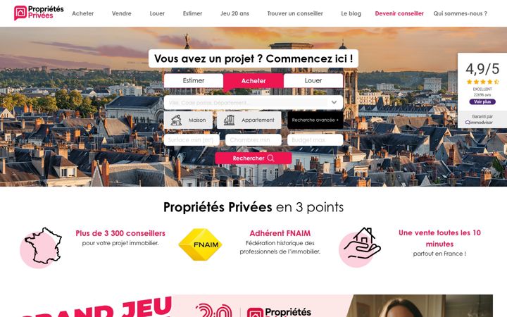 Screenshot von proprietes-privees.com