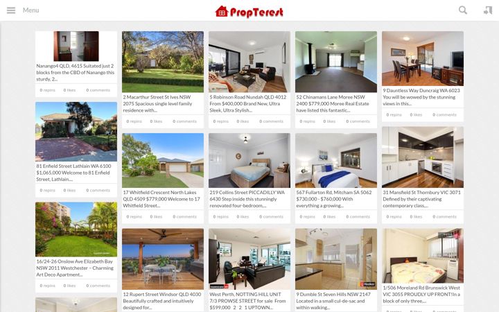 Screenshot of propterest.com.au