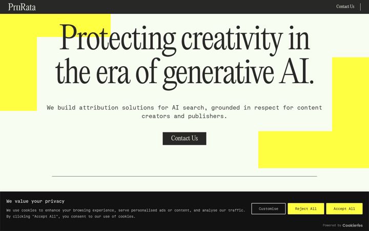 Screenshot of prorata.ai